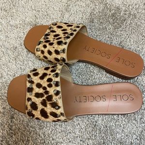 Sole society leopard sandals
